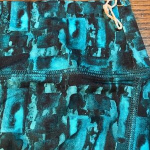 Abstract Blue and Black Patterned Bamboo Fabric Underwear